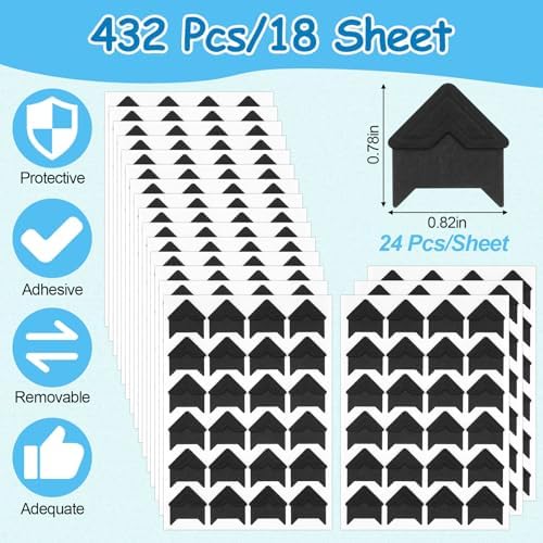 432 Pcs Photo Corners Self Adhesive, Photo Corners for Scrapbooking