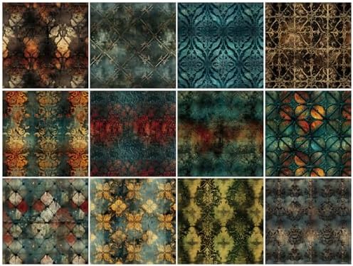Vintage Window Scrapbook Paper Pad Color Boho Patterned Paper 6×6,24 Sheets Single-Sided Scrapbooking CardStock Papers Pad for Holiday Cardmaking DIY Origami Journaling.