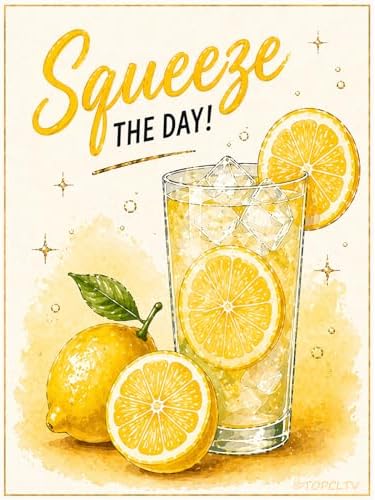 Lemon Diamond Art Kits for Adults, Squeeze The Day Diamond Painting Kit