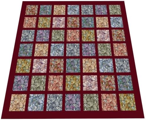 10" 50pcs Cotton Fabric Squares for Sewing Quilting Supplies- Dark Paisley