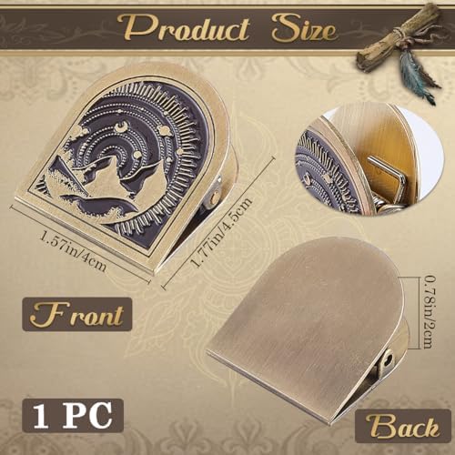 CRASPIRE Travelers Metal Book Clip Journal Clips Forest Vintage Antique Bronze Alloy Bill Binder Decorative Binder Page Holder for TN Travelers Art Journaling Reading Decoration Accessories