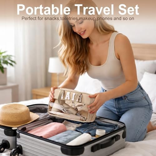 Pinkunn Hair Tool Travel Bag Tools Large Travel Case, Camel
