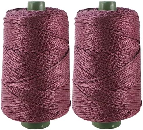400gram Art Yarn Cord Coffee Brown Polyester Yarn Macrame Knitting Crocheting DIY Bags Crochet Basket Summer Hat Craft Cord 3mm Macrame Cord Rope 438yds 1314 Feet