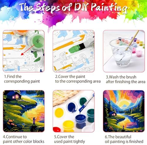ZTOTZ Paint by Numbers Kit for Adults,Aurora Borealis Painting by Numbers16x20 Canvas,Landscape Paint by Number Kits for Home Decor