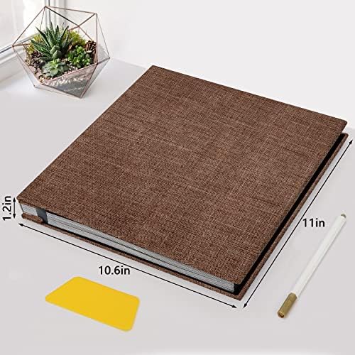 Zesthouse Photo Album Self Adhesive Pages, 60 Pages Magnetic Scrapbook Albums with Sticky Page, Photos Album Holds 8x10 & 5X7 & 4x6 & 6x8 & 3x5, Large Picture Book Ideal Gift for Family Wedding Baby