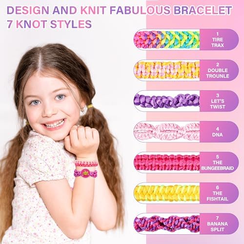 Friendship Bracelet Making Kit for Girls Ages 6-12, DIY Jewelry Craft Toy
