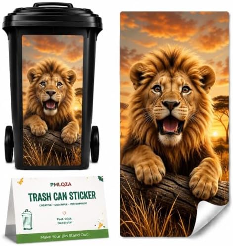 Creative Trash Can Sticker with Colourful Cartoon Waterproof Self-Adhesive