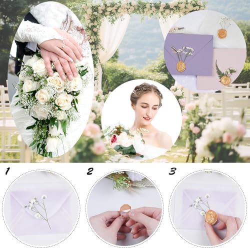 50Pcs White Dried Pressed Flowers for Crafts,Xinxinran Dry Flower Kit for Wedding Invitation,Epoxy Resin Accessories,Bookmark,Nails, Jewelry Molds,Candle Making Supplies,Soap,Frame