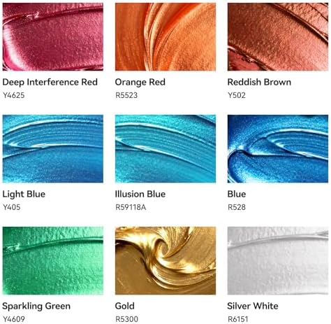 Paul Rubens Metallic Oil Paint Set,9 Colors*60 ml Large Professional Tubes | Oil Based Paint for Canvas Paint, High Saturation and Consistency, Oil Paints Supplies for Artists, Students, Beginners