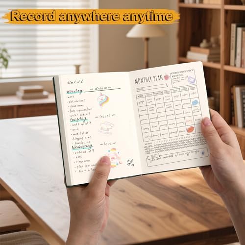 Thick Blank Journal Notebook 400 Pages 3.9 × 5.5 No Lines Soft Leather Pocket Blank Notebook for Women Drawing Book Memo Writing Sketch Diary Notebook Upgrade Page (dark green)