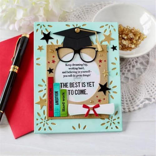 Graduation Season Hat Square Frame Metal Cutting Dies for Card Making