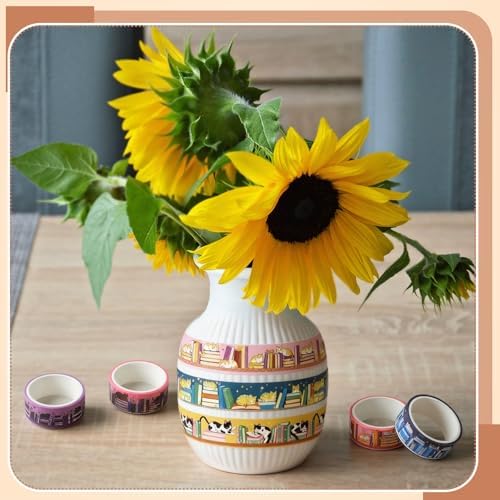 24 Rolls Book Washi Tape Back to School Crafting Gifts, Cat