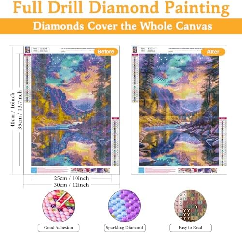 Diamond Art Kits for Adults & Beginners, Mountain Diamond Painting Kit
