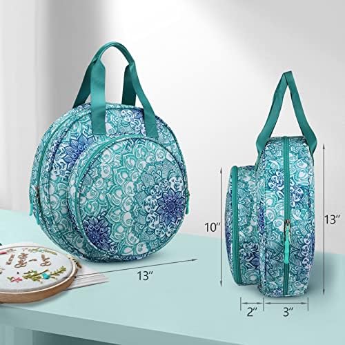 FINPAC Embroidery Project Bag, Embroidery Kits Storage Carrying Tote Bag