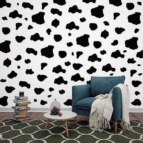 AOWDIAO 280 Pieces Cow Print Stickers Peel and Stick Vinyl Decals for Wall, Car, Laptop, Water Bottle & Home Decor