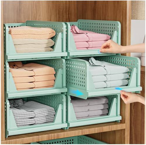 SNSLXH 5 Pack Closet Organizer Basket, Closet Organizers and Storage, Green