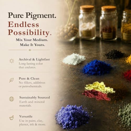 Natural Earth Paint Pigment Sample Pack – 20 Non-Toxic, Archival Earth & Mineral Pigments for DIY Paint – Eco-Friendly, Sustainably Sourced Colors – No Fillers or Additives