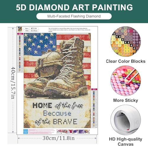Zythron Diamond Art Kits for Adults,Independence Day Diamond Painting Kits