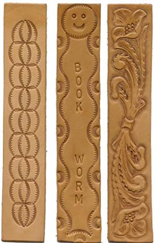 Realeather C0138-08 Bookmarks for Leathercrafting, 7" x 1.25", Natural, 8-Pack