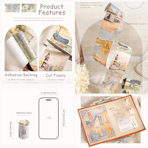 Washi Tape Stickers for Journaling Supplies, Landscape Journal Stickers
