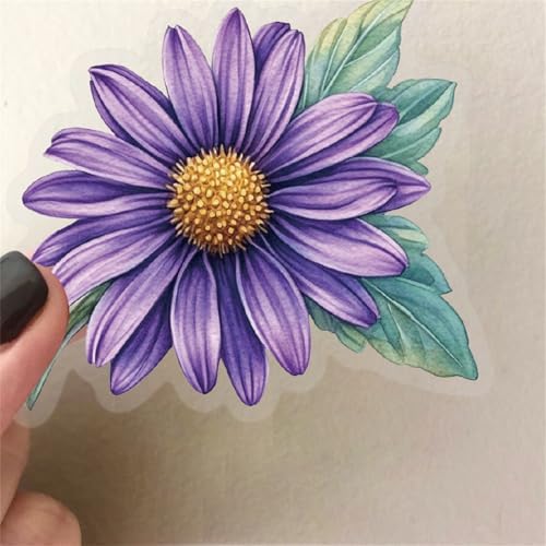 100 Pieces Natural Flower Stickers for Scrapbooking, Self-Adhesive Scrapbooking Stickers Supplies Journal Stuffers for Adult Card Making Letters DIY (Flower-100)