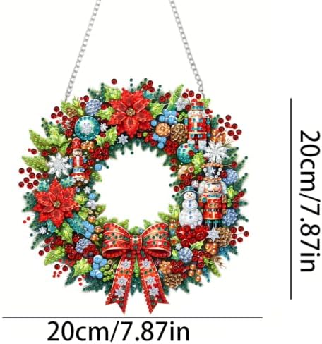 VeGuude Christmas Diamond Art Kits for Adults, DIY Acrylic Hanging Ornament