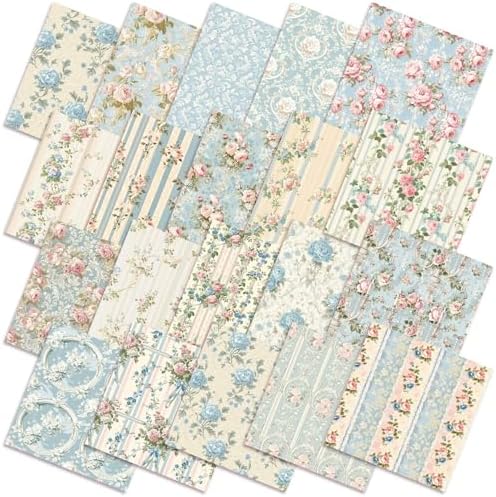 HunnmingRe 20 Pcs 10''x10'' Vintage Spring Floral Quilting Fabric Squares