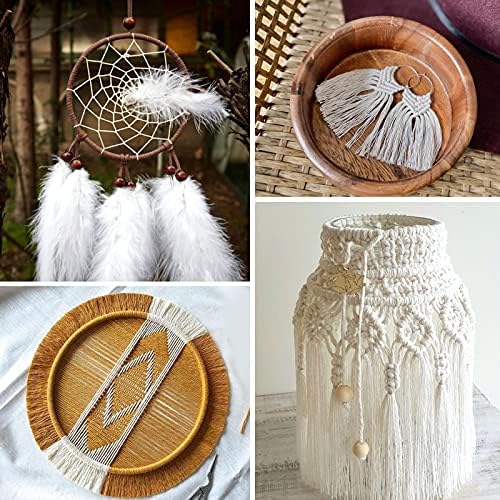 jijAcraft White String, Butchers Twine, 328 Feet 2mm Cotton Twine Strings for Cooking Crafts Gift Wrapping Turkey Sausage Gardening