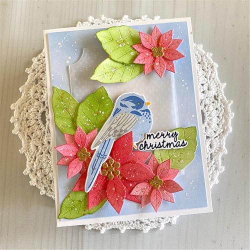 Scrapbooking Die-Cuts, Layer Frame Net Set Metal Cutting Dies for Card Making, Paper Craft Template, Background Embossing Stencils, DIY Album Décor (Flower C)