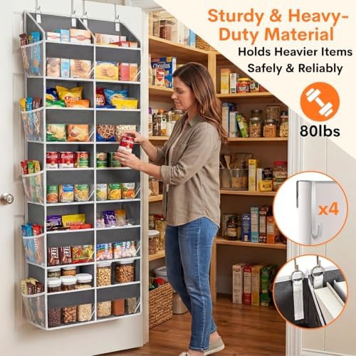 Ofiray-home 5-Tier Over Door Organizer, 10-Compartment Wide Storage Rack