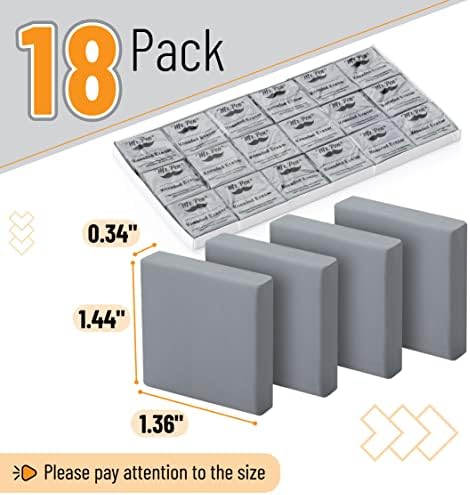 Mr. Pen- Kneaded Erasers, 1.44" x 1.36", 18 Pack, Gray