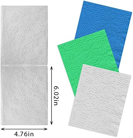 ALIBBON Christmas Snowflake Background Plastic Embossing Folders for Card Making, Snow Background Embossing Folders for DIY Scrapbooking, Christmas Folders for Paper Craft Photo Album Decorations