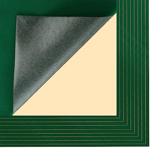Mesheshe 40PCS Self Adhesive Felt, DIY Self Adhesive Fabric for Art & Crafts, Peel and Stick Felt for Drawer/Jewelry Box Felt Liner, A4 Size (8.3" x 11.8", Green), MSS23-XH-40PCSA4-GREEN