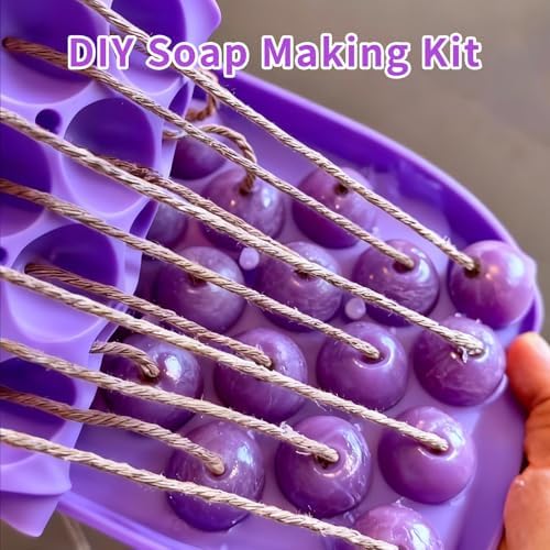 Silicone Soap Molds, DIY Grape Soap Making Kit for Beginners, Grape Soap Molds for Gift, Home Decor (Without Soaps) (Blue)
