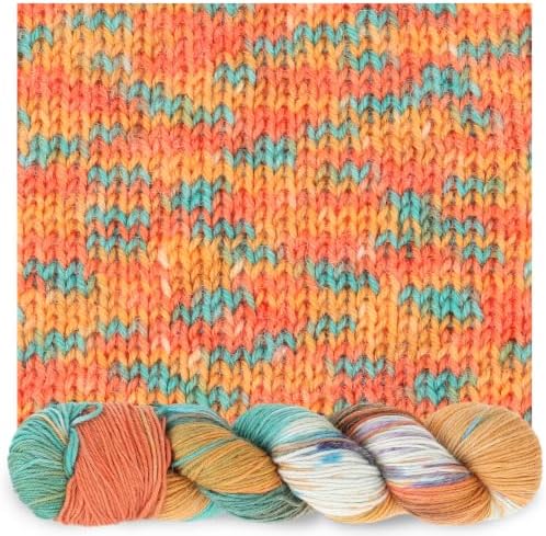 Katech 6 Pack Wool Yarn for Crocheting-Sock Yarn for Knitting Burnt Orange