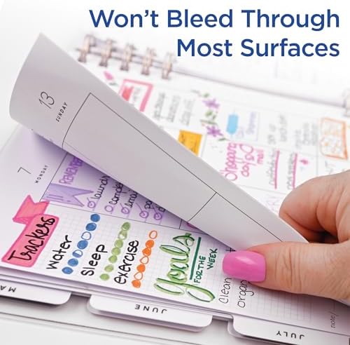 Zebra Pen CLiCKART No Bleed Felt Tip Pen, Tie-Dye Ink, 0.6mm, 6-Pack