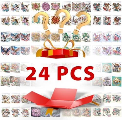 24 Pack Diamond Art Cards Surprise for Birthday & Daily Greetings