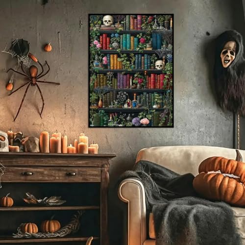 WNPOKN Bookshelf Diamond Art Kits for Adults 12 x 16inch