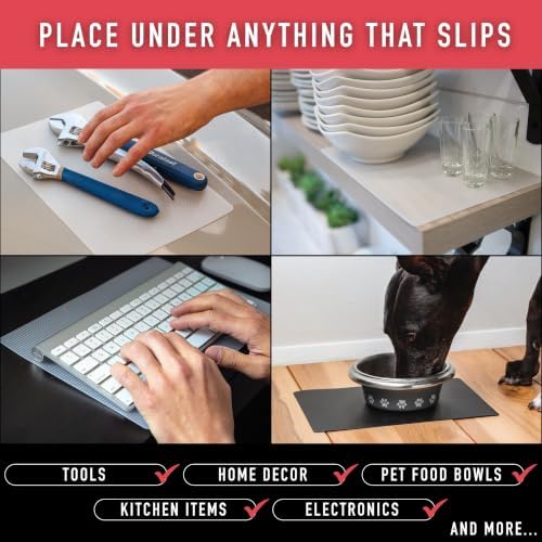CatTongue Grips 8"x12" Non-Slip Grip Pad, Non-Adhesive, Clear, 1-Pk