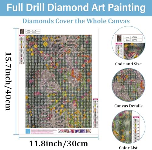Skull Diamond Art Kits for Adults, Skeleton Diamond Painting Kits 12x16 in | Diamond Painting Kits for Adults Beginners, Gem Art, 5D Full Drill, DIY Arts and Crafts for Gift Home or Decor
