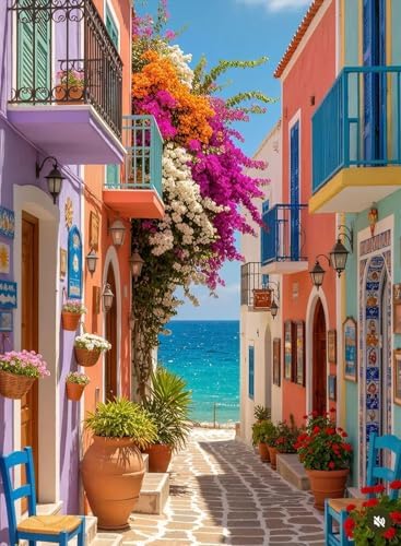 AIBOERL Paint by Numbers Kit for Adults Beginner, Seaside Scenery, 12X16In