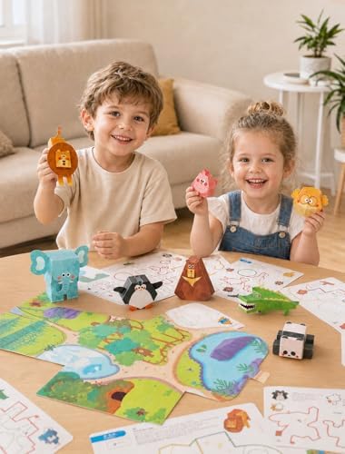 3D Origami Paper Kit for Kids, 8 Types of Animal Puzzle Paper Craft Kit