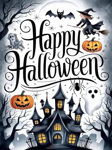 Xylogist Halloween Diamond Art Kits for Adults, 5D Diamond Painting