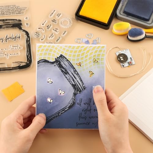 BAOFALI 21 PCS Creative Easy Halo Lights & Easy Lights for DIY Light-Up Christmas Cards Making Scrapbook Decoration ; Self-Adhesive Light-Up Units with Warm White LEDs (Without Battery)