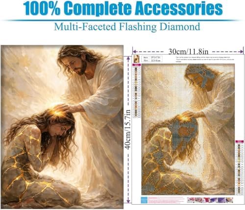 WUDWL Jesus Diamond Art Kits for Adult Diamond Painting Kits for Adults