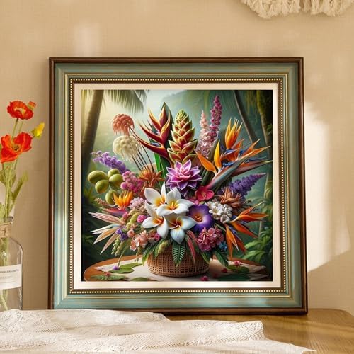 Xylogist Flowers Diamond Art Kits for Adults, 5D Diamond Painting Flowers