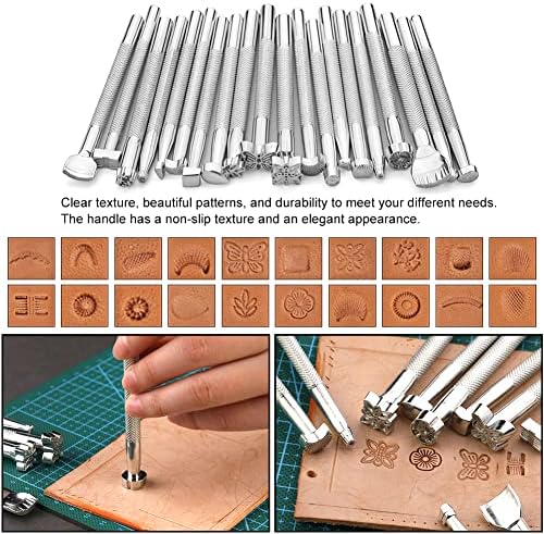 TLKKUE Leather Working Tools Leather Craft Tools for Carving Stamping | Sewing Punching Cutting with Custom Storage Bag Professional Tooling Kit for Crafting, Repair & DIY Projects