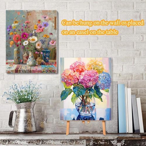 VIGEGU 4 Pack Paint by Numbers Kit for Adults with Frame
