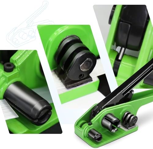 Heavy Duty Banding Strapping kit Contain 3/4"x 330' Composite Cord Packaging Straps & 100 Metal Wire Buckles 50 Plastic Edge Protectors Tensioner with Cutter Tool Glove