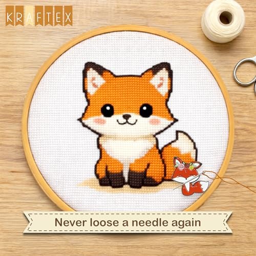 Kraftex Magnetic Needle Minder. Needleminder for Embroidery & Sewing. Cute Needlepoint Accessories. Magnetic Needle Holder for Cross Stitch. Cute Magnet Pin Gift